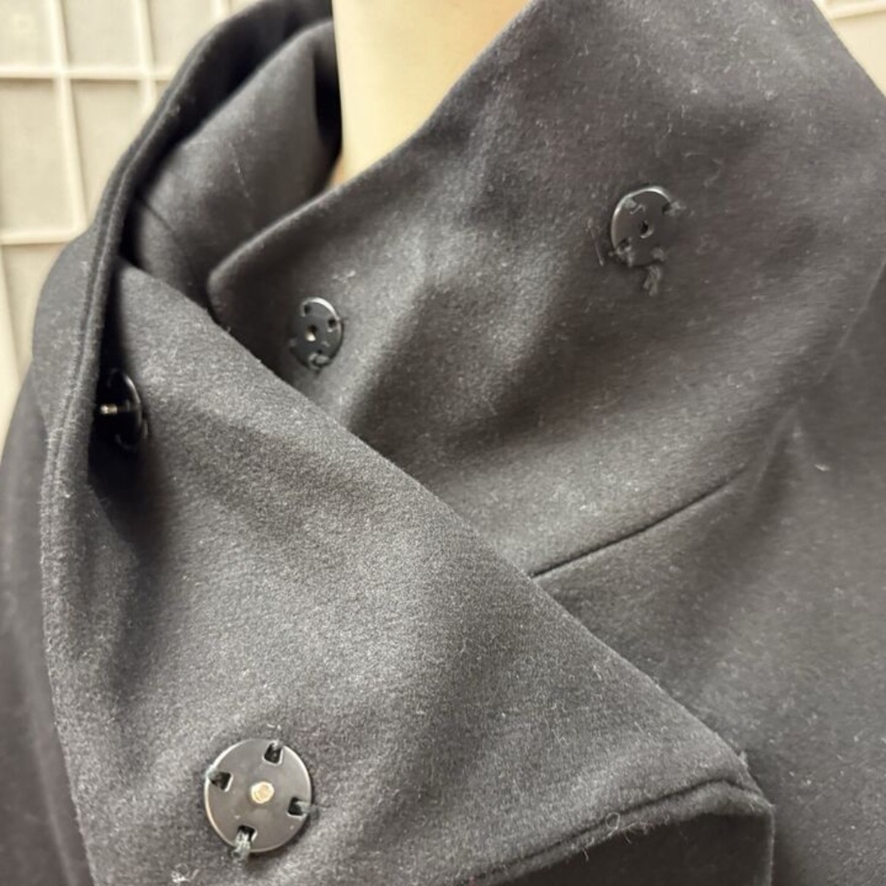 Zara Basic,Woman,Coat,Jacket,Black,Sz Xs,Buttons,Hood,Long Sleeve,Cross neck.! - Picture 6 of 12